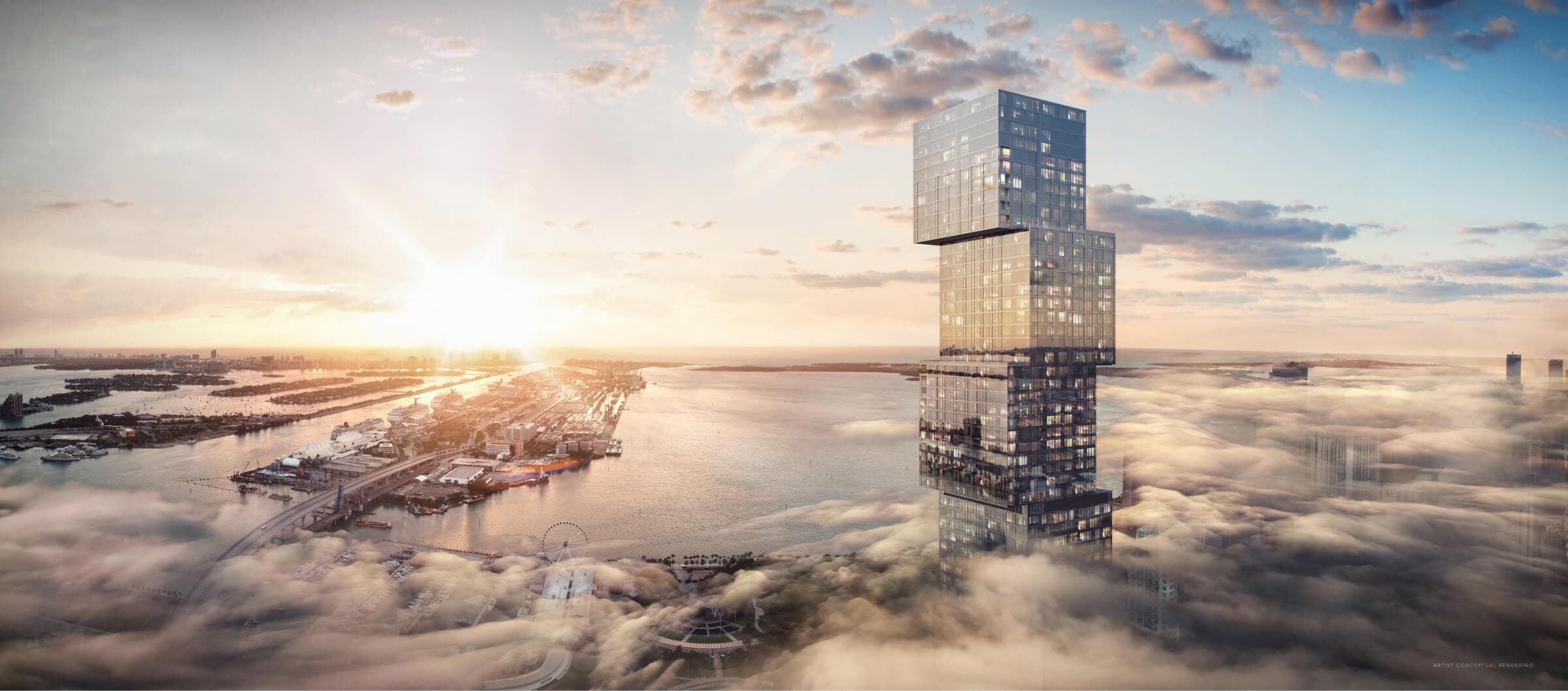 Miami: rendering of the Biscayne Boulevard tower